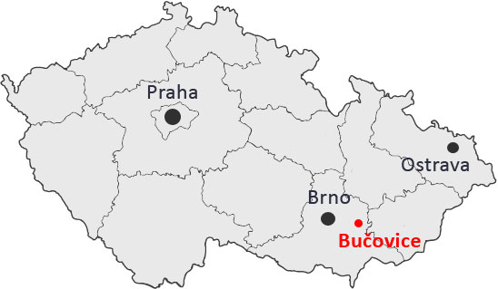 Bučovice na mapě ČR